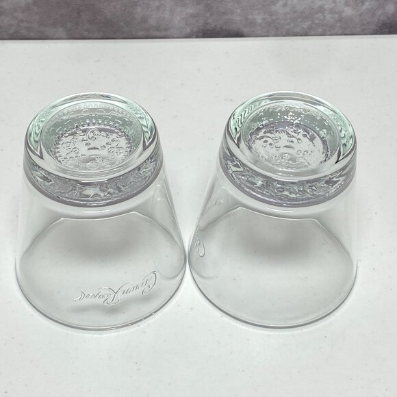Crown Royal Tapered Old Fashioned Whiskey Glasses Set Of 2 Embossed Letters - Picture 7 of 11